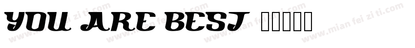 You are best字体转换